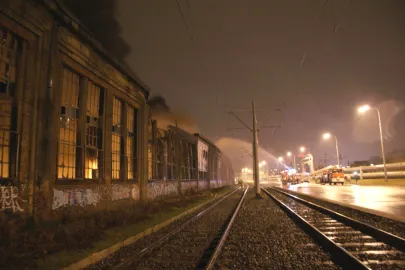 Pożar hali...