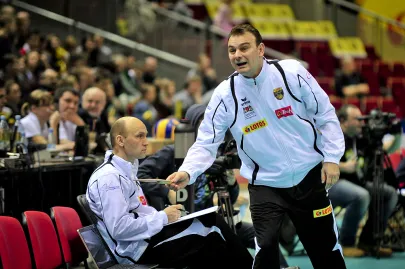 Trenerzy Dariusz Luks i Grzegorz Wróbel