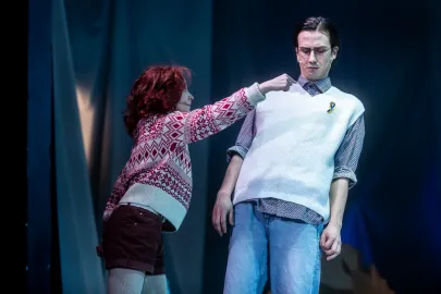 Próba medialna spektaklu "Tonja z Glimmerdalen" w Teatrze Miniatura