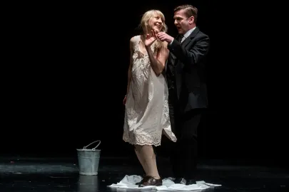 Próba medialna spektaklu Pułapka w Teatrze Miejskim w Gdyni