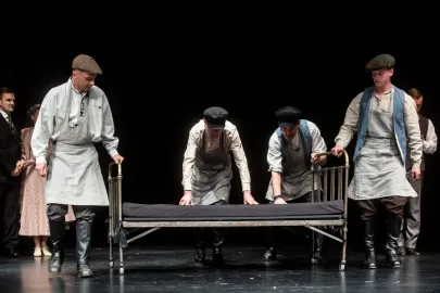 Próba medialna spektaklu Pułapka w Teatrze Miejskim w Gdyni