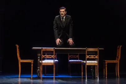 Próba medialna spektaklu Pułapka w Teatrze Miejskim w Gdyni