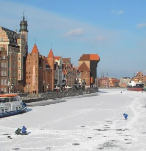 na Motławie w lutym 2012