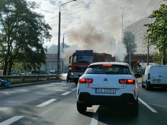 Pożar samochodu osobowego