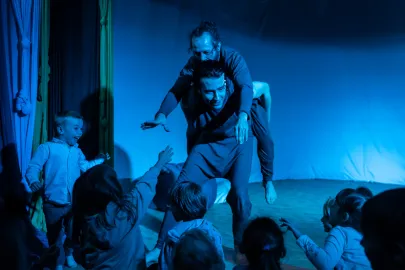 Próba generalna spektaklu "Przypływ" w Teatrze Miniatura w Gdańsku