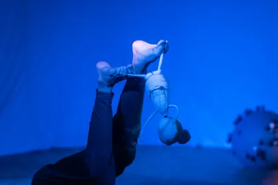 Próba generalna spektaklu "Przypływ" w Teatrze Miniatura w Gdańsku