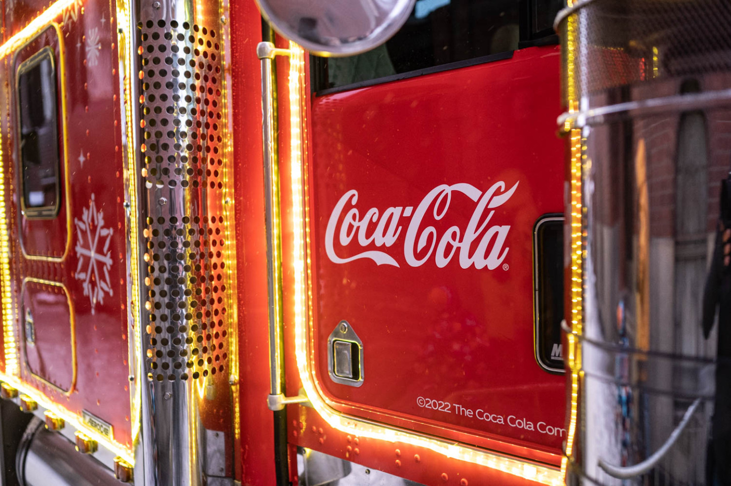 Świąteczna ciężarówka Coca Coli na Jarmarku Świątecznym w Gdańsku