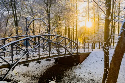 Park Oruński w zimowej odsłonie