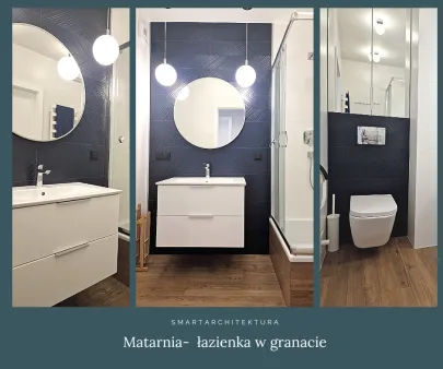 Łazienka w granacie