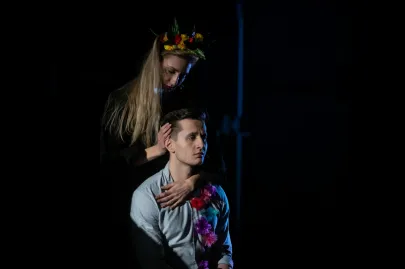 Próba medialna dyplomu IV roku SWA z piosenki aktorskiej "Gruski pospodały" na Scenie Kameralnej Teatru Muzycznego w Gdyni 