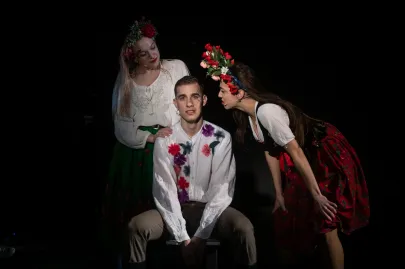 Próba medialna dyplomu IV roku SWA z piosenki aktorskiej "Gruski pospodały" na Scenie Kameralnej Teatru Muzycznego w Gdyni 