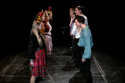 Próba medialna dyplomu IV roku SWA z piosenki aktorskiej "Gruski pospodały" na Scenie Kameralnej Teatru Muzycznego w Gdyni 