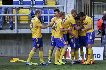 Arka Gdynia po strzale gola
