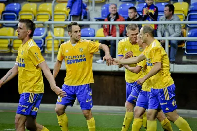 Arka Gdynia po strzale gola