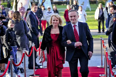 Prezydent Wojciech Szczurek z żoną 