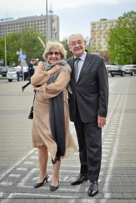Andrzej Wajda z żoną Krystyną Zachwatowicz