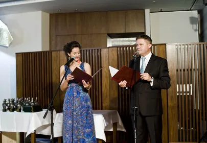 prowadzący galę Agnieszka Oszczyk i Sławomir Siezieniewski
