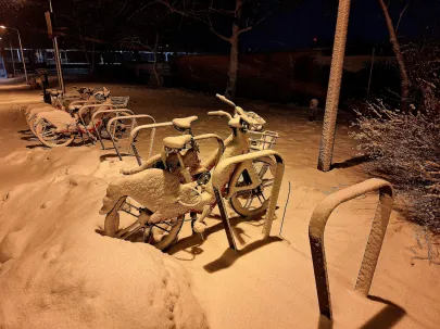 Gdynia...drogi śliskie,Mevo zamarza,pero