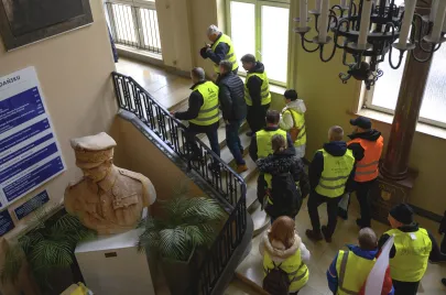 Protest rolników pod Urzędem Wojewódzkim w Gdańsku