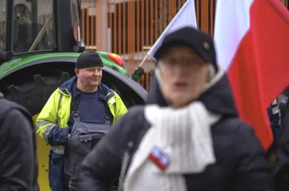 Protest rolników pod Urzędem Wojewódzkim w Gdańsku