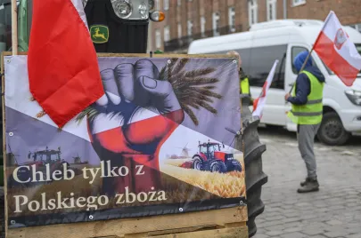 Protest rolników na ulicach Gdańska