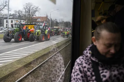 Protest rolników na ulicach Gdańska