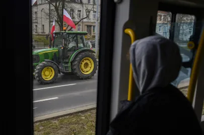 Protest rolników na ulicach Gdańska