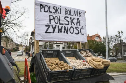Protest rolników na ulicach Gdańska
