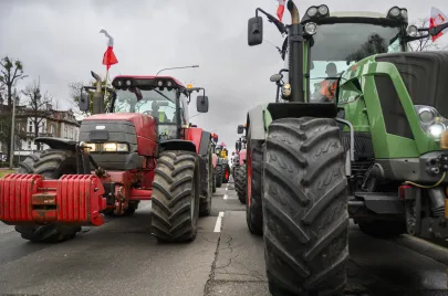 Protest rolników na ulicach Gdańska