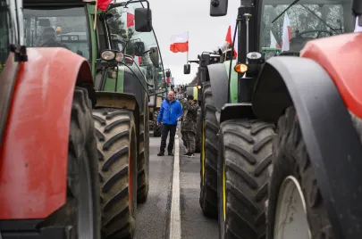 Protest rolników na ulicach Gdańska