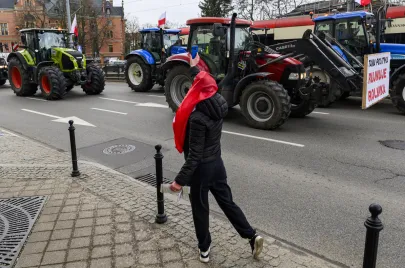 Protest rolników na ulicach Gdańska