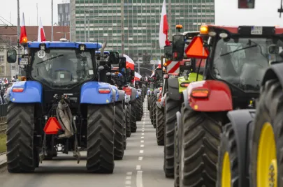 Protest rolników na ulicach Gdańska