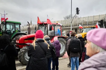 Protest rolników na gdańskich ulicach
