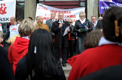 Protest nauczycieli i Solidarności