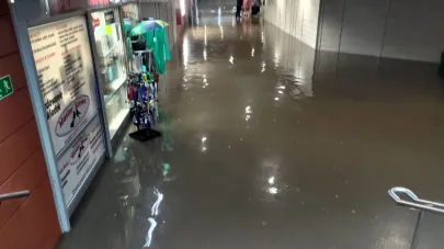 Tunel skm Żabianka zalany