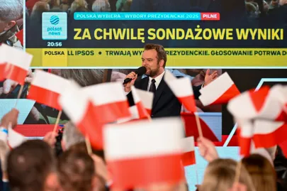 Wieczór wyborczy Karola Nawrockiego w Gdańsku