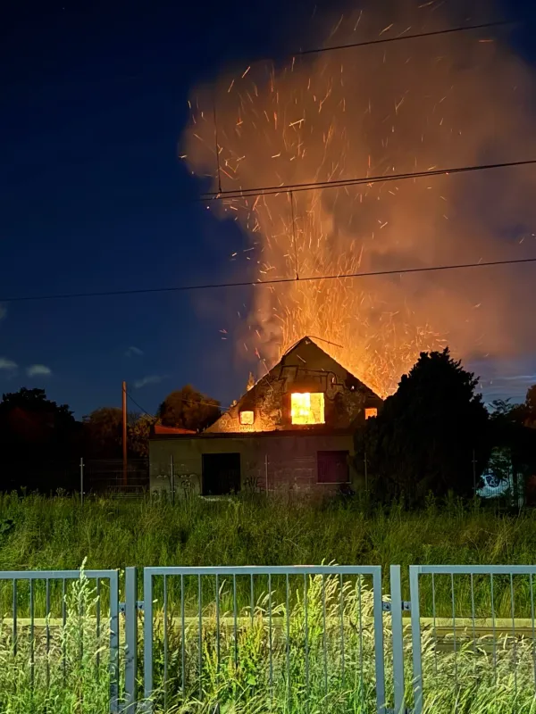 Pożar pustostanu