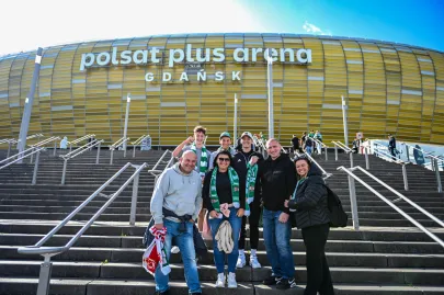 Kibice Lechii Gdańsk i Arki Gdynia w drodze na derby Trójmiasta
