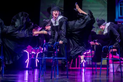 Próba medialna musicalu "Producenci" w Teatrze Muzycznym w Gdyni