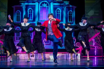 Próba medialna musicalu "Producenci" w Teatrze Muzycznym w Gdyni