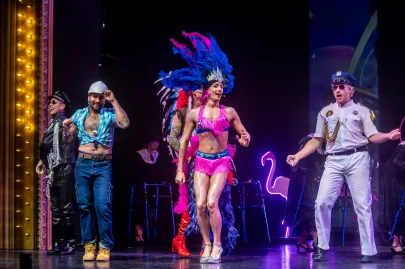 Próba medialna musicalu "Producenci" w Teatrze Muzycznym w Gdyni