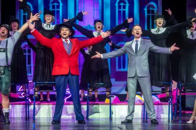 Próba medialna musicalu "Producenci" w Teatrze Muzycznym w Gdyni