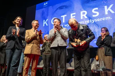 Uroczyste wręczenie statuetki Arcymistrza Kina Markowi Koterskiemu