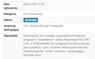 Miasto twierdzi, że węgiel na Stogach to pył z budowy dróg