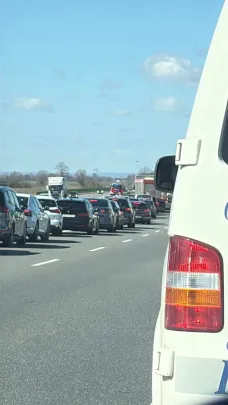 Wypadek na S7 - gigantyczny korek 