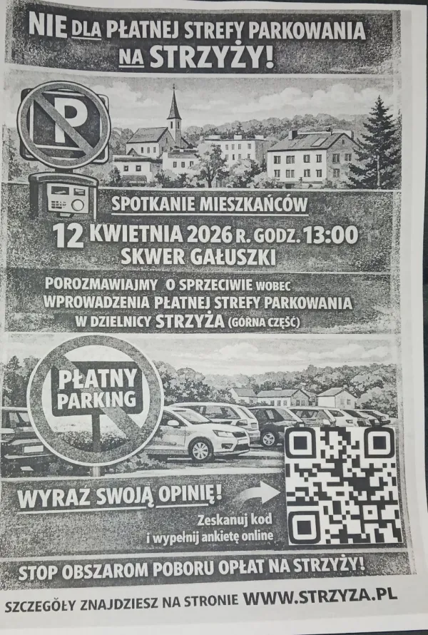 Strzyża- strefa płatnego parkowania.