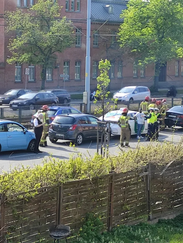 Stłuczka 4 aut na Grunwaldzkiej