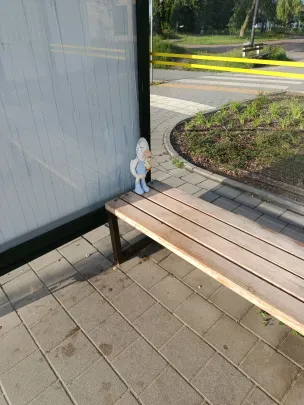 Gdynia, przystanek Stare Obłuże, czeka gąska:)