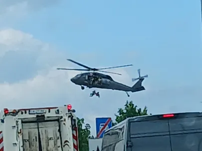 Ćwiczenia z udziałem śmigłowca na Matarni