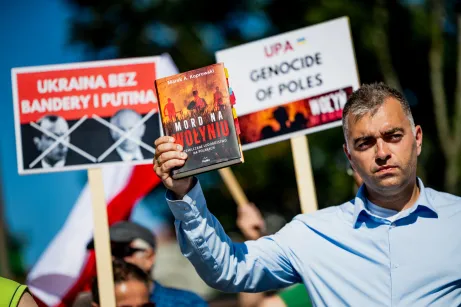 Protest przeciwko banderyzacji Ukrainy